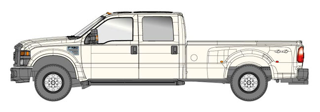 ECC F-350 Crew Cab White