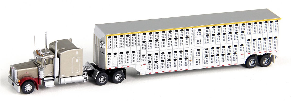 TRAINWORX Peterbilt 379 with Merrit Gold Line 50 Cattle Trailer